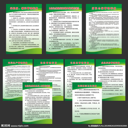 食品公司制度牌设计与内容规范